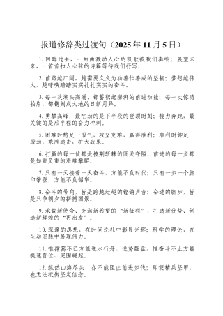 报道修辞类过渡句（2025年11月5日）