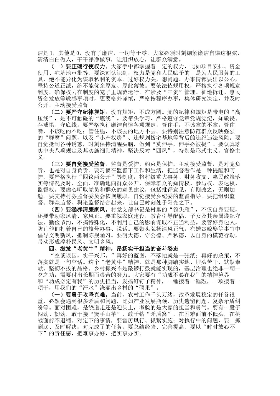 在新任村党支部书记座谈会上的讲话_第3页