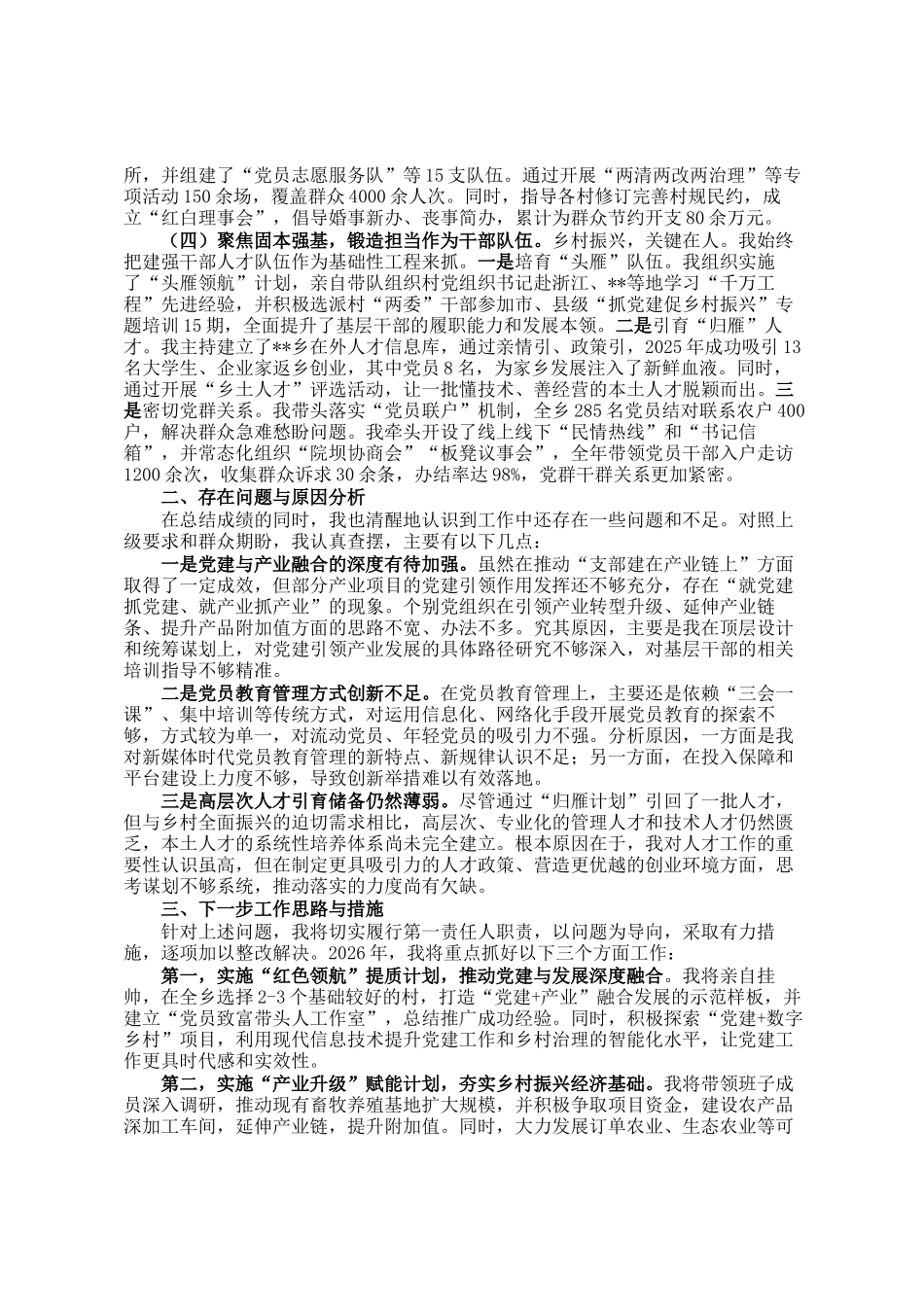 2025年党委书记抓基层党建工作述职报告_第2页