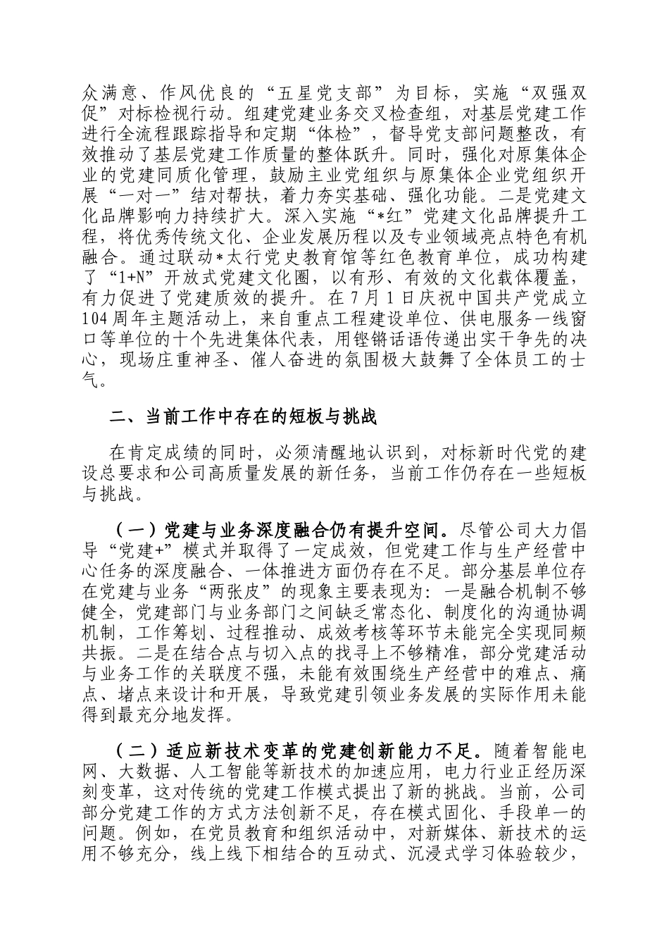 2025年度党建引领公司高质量发展总结报告_第3页