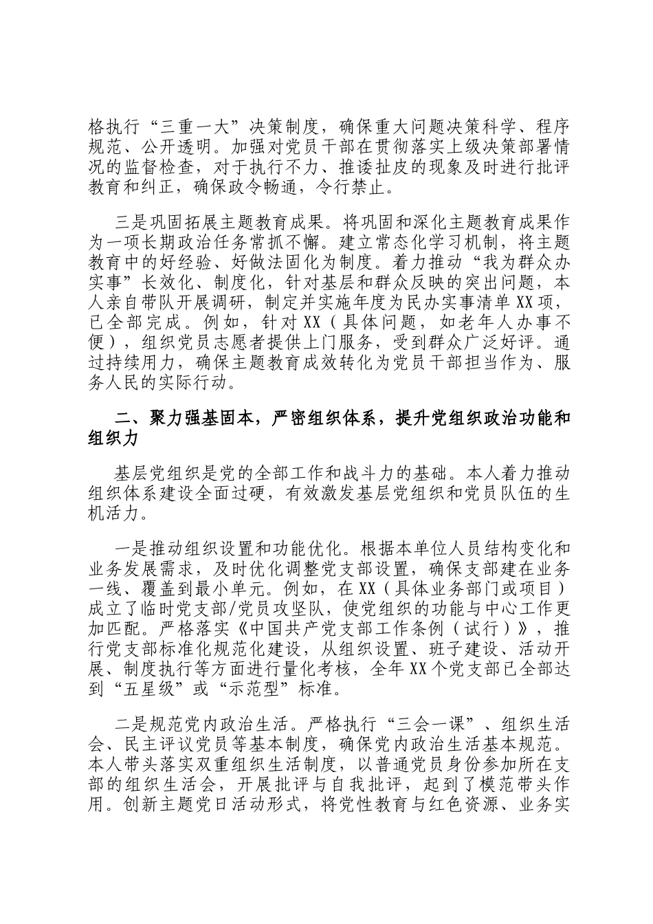 2025年度党组织书记抓基层党建工作述职评议报告_第2页