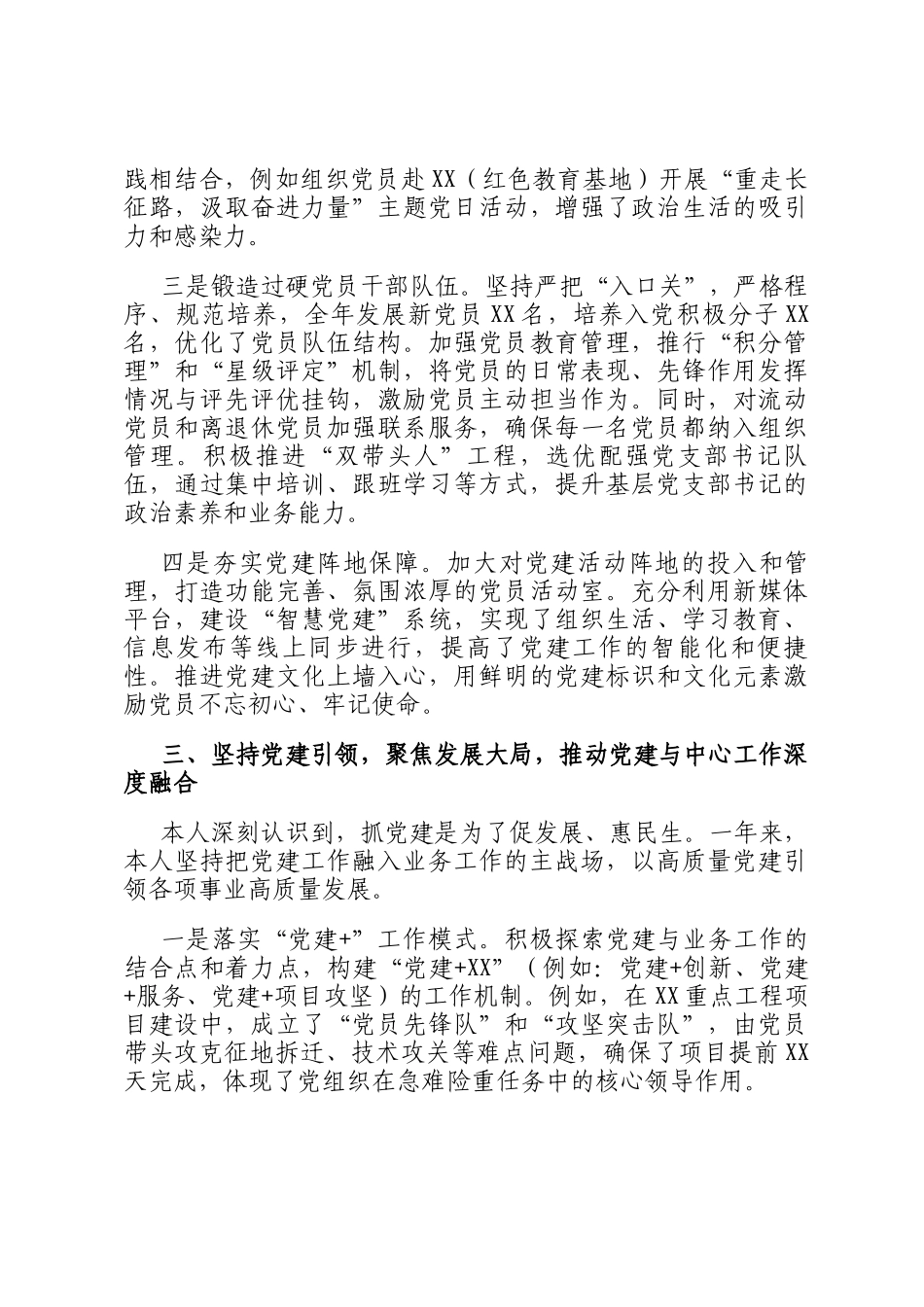 2025年度党组织书记抓基层党建工作述职评议报告_第3页