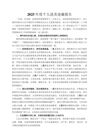 2025年度个人述责述廉报告