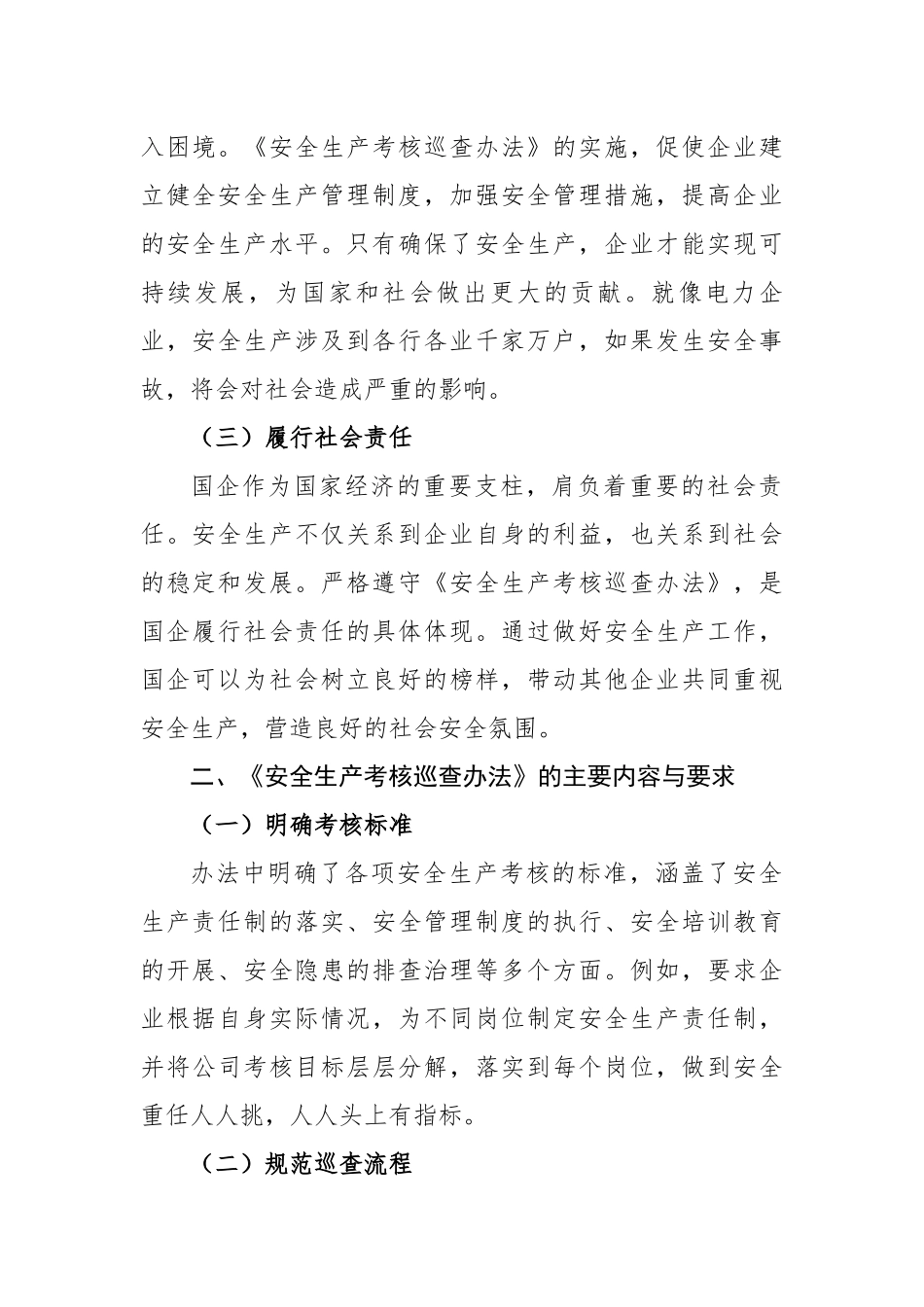 国企员工学习《安全生产考核巡查办法》心得体会（2800字）【更多材料关注抖音：资深秘书】_第2页