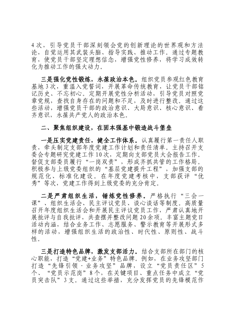 2025年度基层党支部书记抓基层党建工作述职_第2页