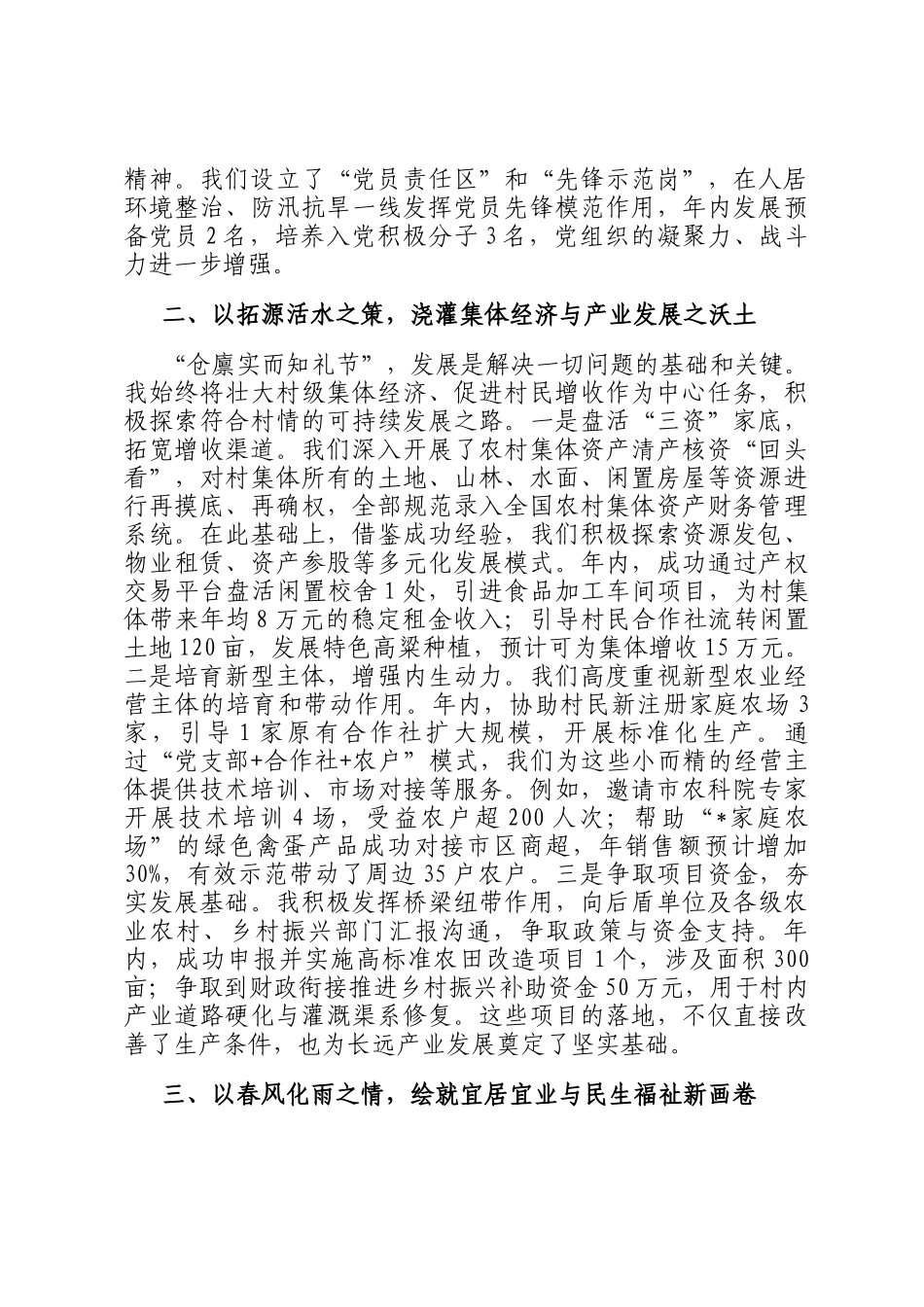 2025年度驻村第一书记工作总结_第2页