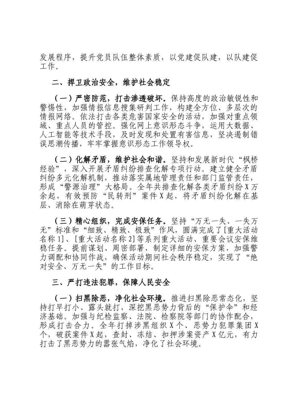 2025年公安工作总结_第2页