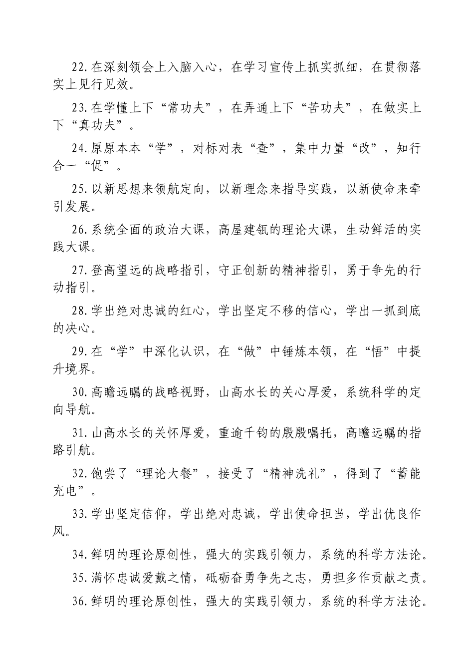 理论武装类排比句【更多材料关注抖音：资深秘书】_第3页