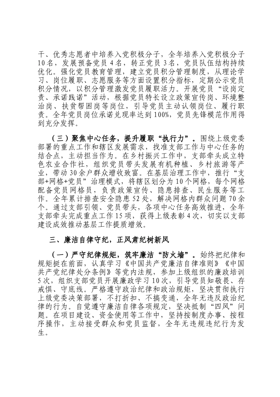 2025年支部书记述职述廉述德报告_第3页