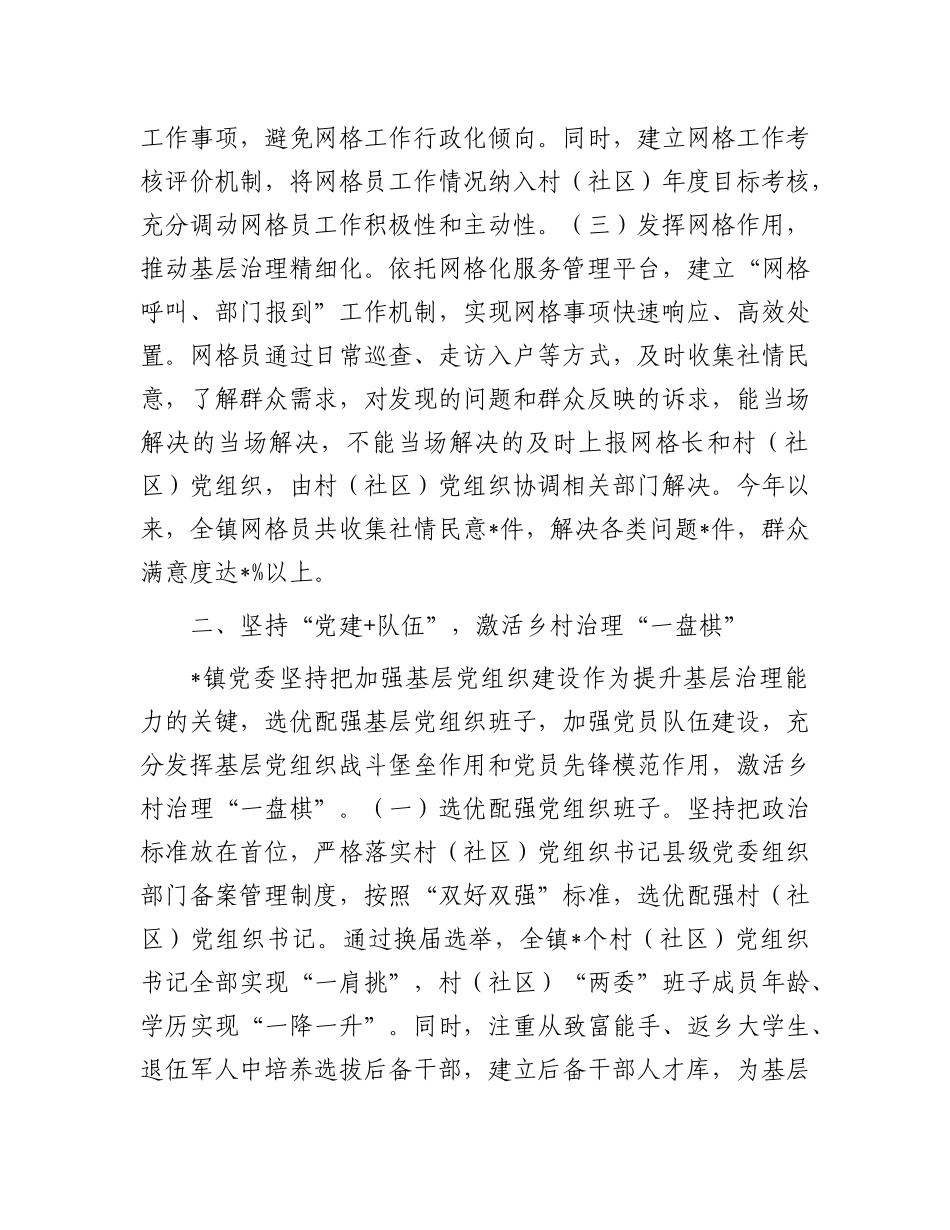 乡镇党建引领乡村治理工作经验交流【更多材料关注抖音：资深秘书】_第2页