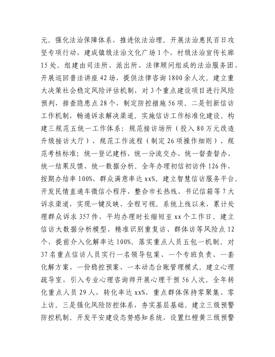 乡镇上半年平安建设工作总结【更多材料关注抖音：资深秘书】_第2页