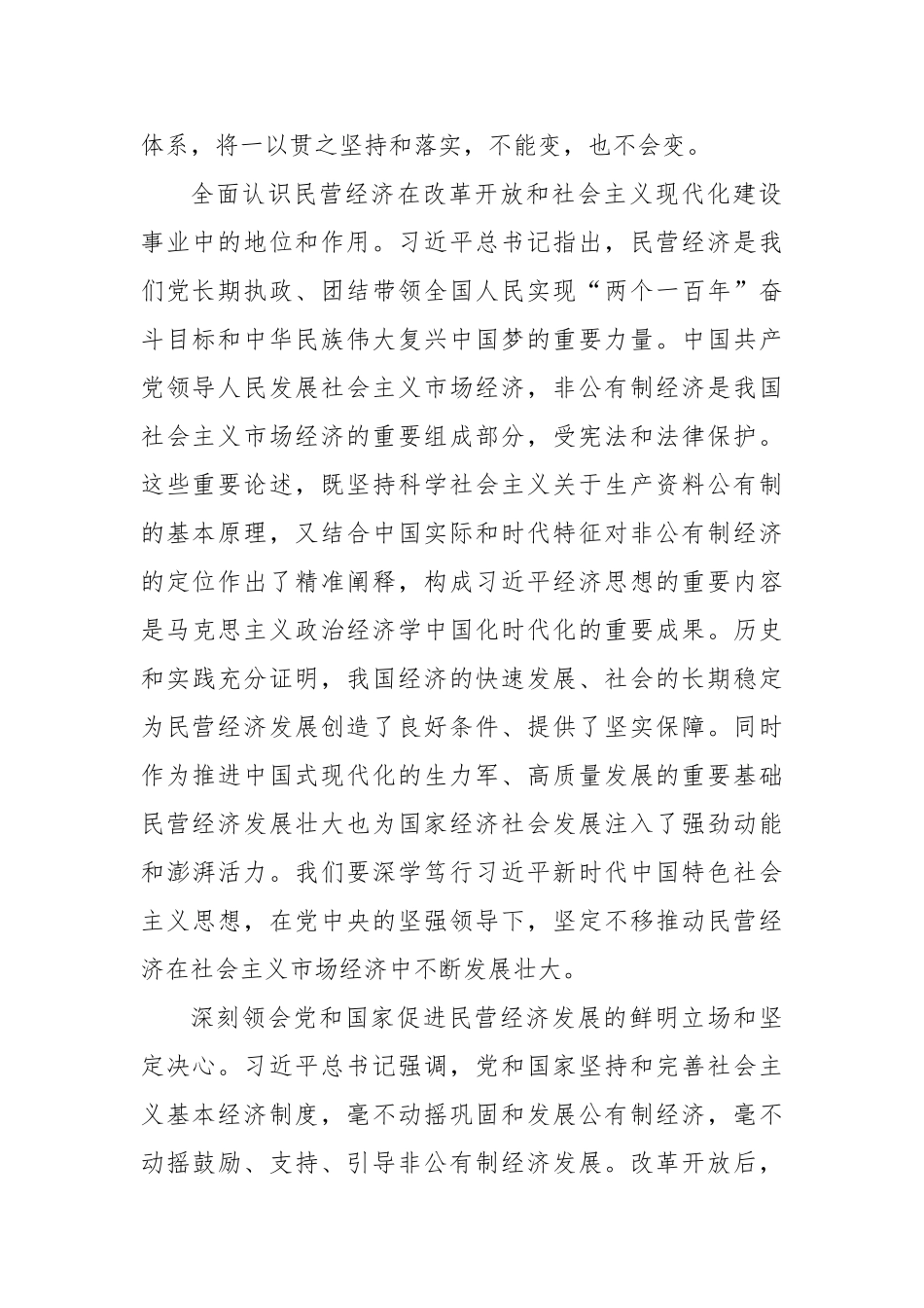 研讨发言：新时代新征程民营经济发展前景广阔大有可为【更多材料关注抖音：资深秘书】_第2页