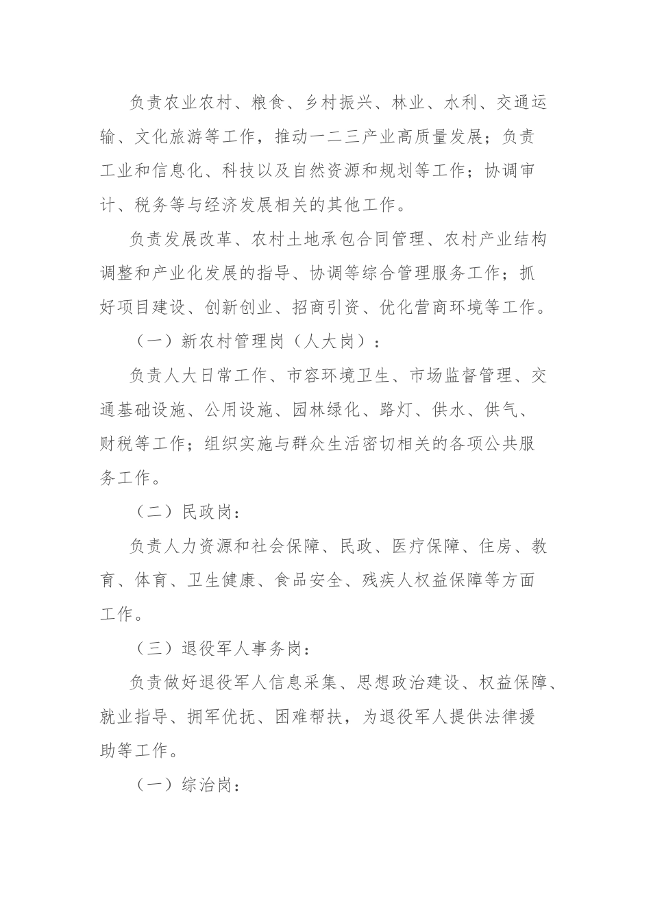 镇人员岗位设置方案【更多材料关注抖音：资深秘书】_第3页