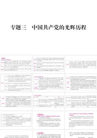 （广西北部湾专版）中考历史总复习 第二篇 知能综合提升 专题3 中国共产党的光辉历程课件 新人教版-新人教版初中九年级全册历史课件