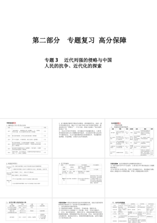 （德州专版）中考历史总复习 第二部分 专题复习 高分保障 专题三 近代列强的侵略与中国人民的抗争、近代化的探索课件-人教版初中九年级全册历史课件