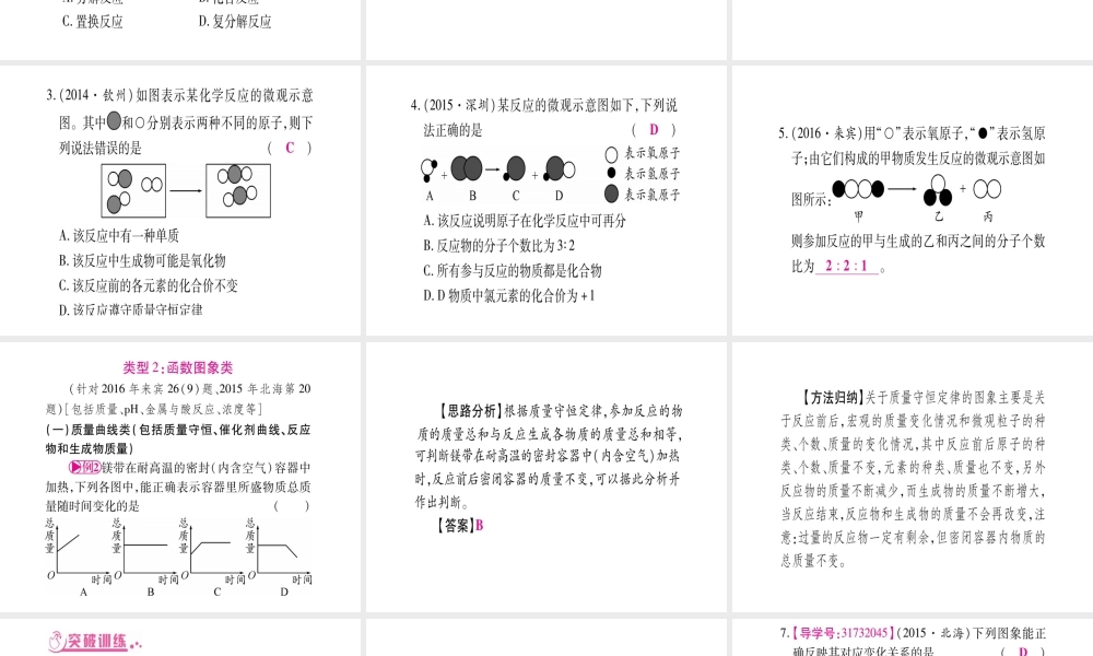 （广西专版）春中考化学 专题3 图示、图象、图表题课件 科粤版-人教版初中九年级全册化学课件