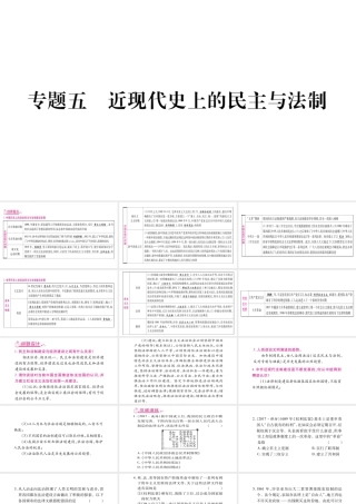（广西北部湾专版）中考历史总复习 第二篇 知能综合提升 专题5 近现代史上的民主与法制课件 新人教版-新人教版初中九年级全册历史课件