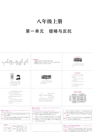 （广西北部湾专版）中考历史总复习 第一篇 考点系统复习 八上 第1单元 侵略与发展课件 新人教版-新人教版初中九年级全册历史课件