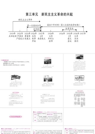 （广西北部湾专版）中考历史总复习 第一篇 考点系统复习 八上 第3单元 新民主主义革命的兴起课件 新人教版-新人教版初中九年级全册历史课件
