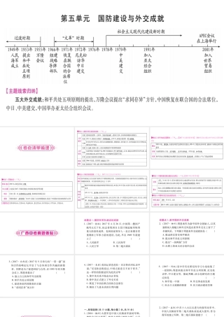 （广西北部湾专版）中考历史总复习 第一篇 考点系统复习 八下 第5单元 国防建设与外交成就课件 新人教版-新人教版初中九年级全册历史课件