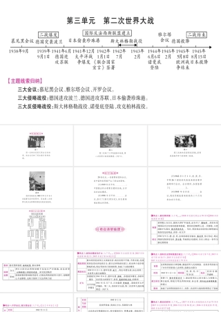 （广西北部湾专版）中考历史总复习 第一篇 考点系统复习 九下 第3单元课件 新人教版-新人教版初中九年级全册历史课件