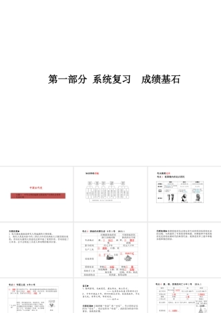 （德州专版）中考历史总复习 第一部分 系统复习 成绩基石 主题一 中华文明的起源与国家的产生和社会变革—先秦时期课件-人教版初中九年级全册历史课件