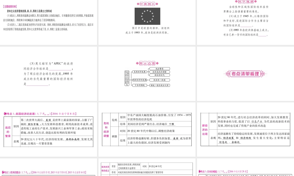 （广西北部湾专版）中考历史总复习 第一篇 考点系统复习 九下 第4单元课件 新人教版-新人教版初中九年级全册历史课件