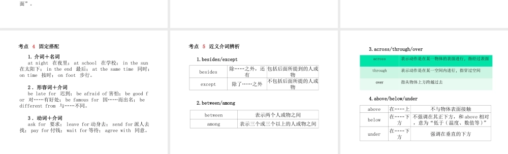 （德州专版）中考英语总复习 第二部分 专项语法 高效突破 专项5 介词课件-人教版初中九年级全册英语课件
