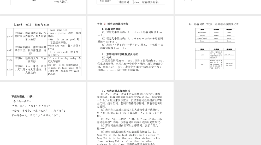 （德州专版）中考英语总复习 第二部分 专项语法 高效突破 专项7 形容词课件-人教版初中九年级全册英语课件