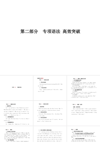 （德州专版）中考英语总复习 第二部分 专项语法 高效突破 专项16 情景交际课件-人教版初中九年级全册英语课件