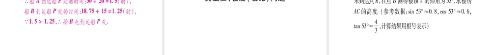 （广西北部湾专版）中考数学总复习 第二轮 中档题突破 专项突破6 解直角三角形的实际应用课件 新人教版-新人教版初中九年级全册数学课件