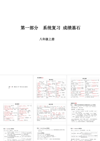 （德州专版）中考英语总复习 第一部分 系统复习 成绩基石 八上 第8讲 Module 10-Revision Module B课件-人教版初中九年级全册英语课件