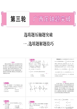 （广西北部湾专版）中考数学总复习 第三轮 压轴题突破 1、选填题压题技巧课件 新人教版-新人教版初中九年级全册数学课件