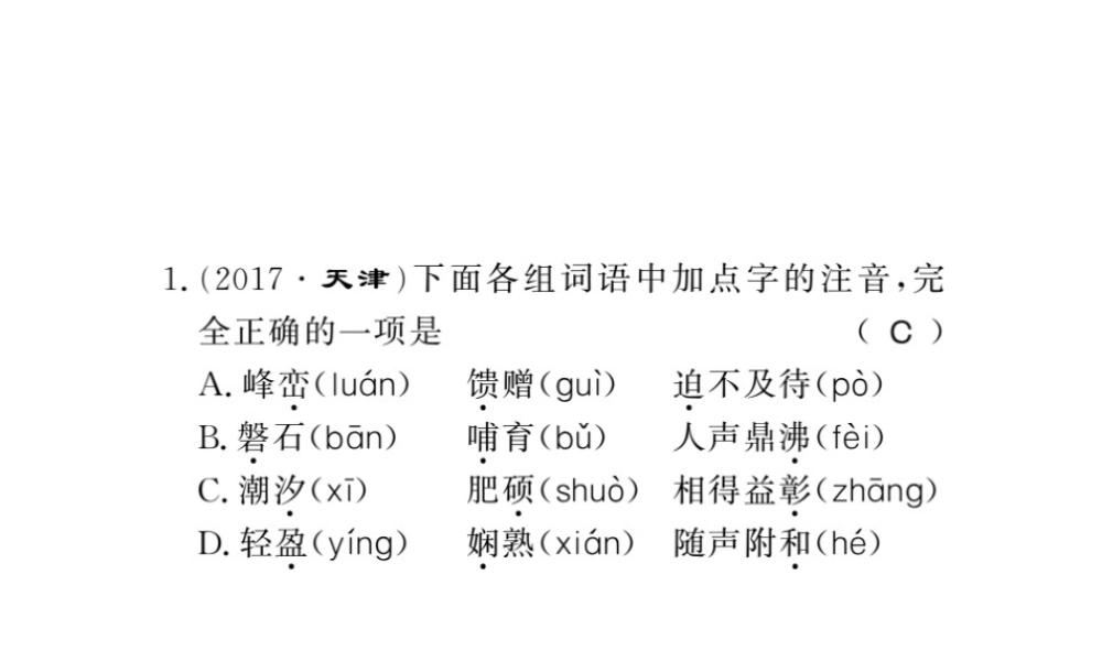 （广西专版）九年级语文上册 专题一习题课件 新人教版-新人教版初中九年级上册语文课件