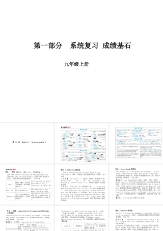 （德州专版）中考英语总复习 第一部分 系统复习 成绩基石 九上 第18讲 Module 11-Revision Module B课件-人教版初中九年级全册英语课件