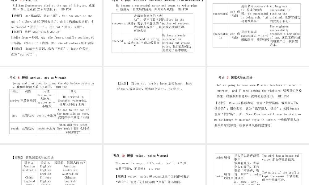 （德州专版）中考英语总复习 第一部分 系统复习 成绩基石 七下 第4讲 Module 7-Revision Module B课件-人教版初中九年级全册英语课件