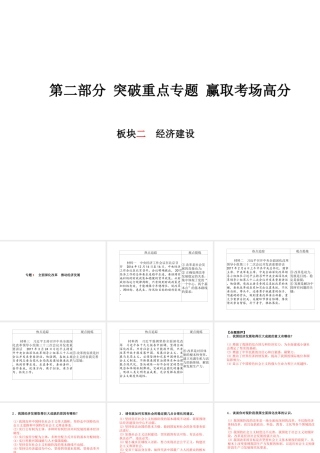 （德州专版）中考政治 第二部分 突破重点专题 赢取考场高分 板块二 经济建设课件-人教版初中九年级全册政治课件