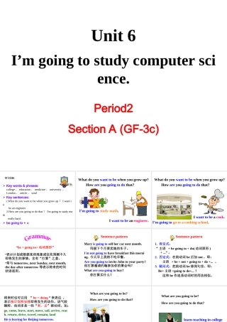 （成都专版）秋八年级英语上册 Unit 6 I’m going to study computer science Section A（Grammar Focus-3c）教学课件 （新版）人教新目标版-（新版）人教新目标版初中八年级上册英语课件