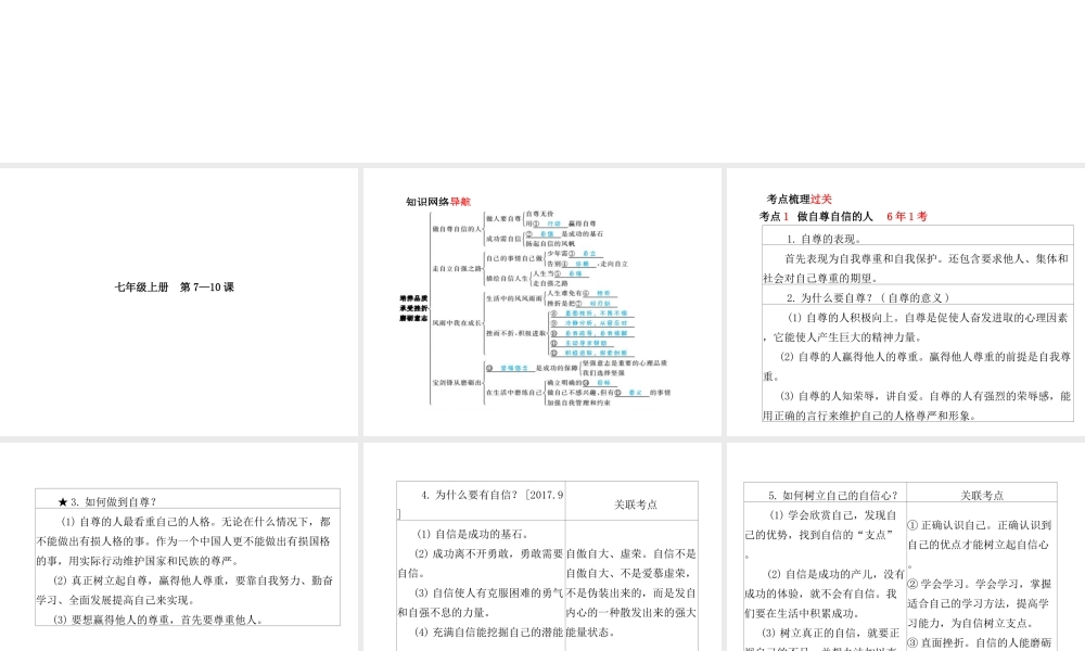 （德州专版）中考政治 第一部分 系统复习 成绩基石 主题4 培养品质 承受挫折 磨砺意志课件-人教版初中九年级全册政治课件