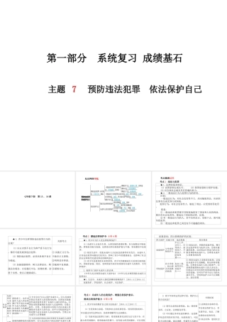 （德州专版）中考政治 第一部分 系统复习 成绩基石 主题7 预防违法犯罪 依法保护自己课件-人教版初中九年级全册政治课件