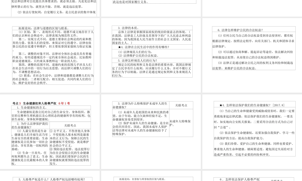 （德州专版）中考政治 第一部分 系统复习 成绩基石 主题10 依法保护我们的权利(人身权、财产权、消费者权)课件-人教版初中九年级全册政治课件