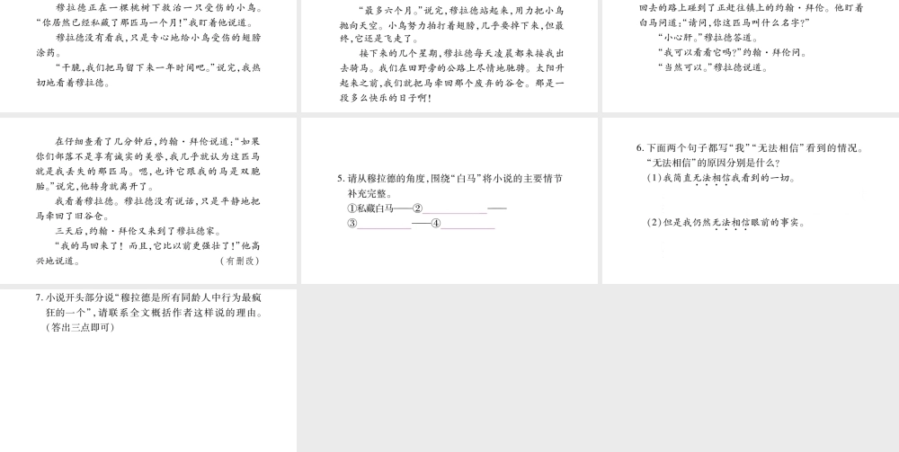 （广西专版）七年级语文上册 第5单元 17 动物笑谈课件 新人教版-新人教版初中七年级上册语文课件