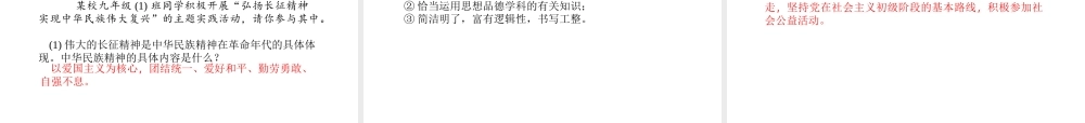 （德州专版）中考政治 第一部分 系统复习 成绩基石 主题20 弘扬中华文化 培育民族精神课件-人教版初中九年级全册政治课件