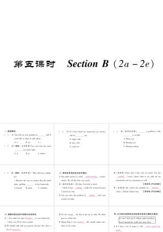 （成都专版）秋八年级英语上册 Unit 10 If you go to the party  you’ll have a great time Section B（2a-2e）作业课件 （新版）人教新目标版-（新版）人教新目标版初中八年级上册英语课件