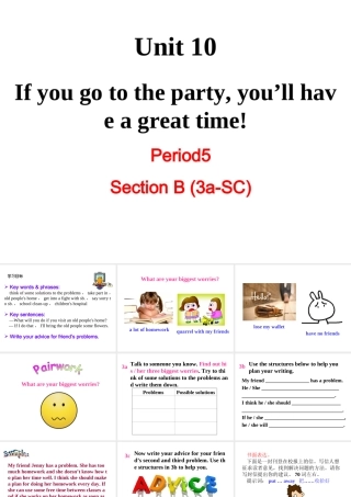 （成都专版）秋八年级英语上册 Unit 10 If you go to the party  you’ll have a great time Section B（3a-Self Check）教学课件 （新版）人教新目标版-（新版）人教新目标版初中八年级上册英语课件