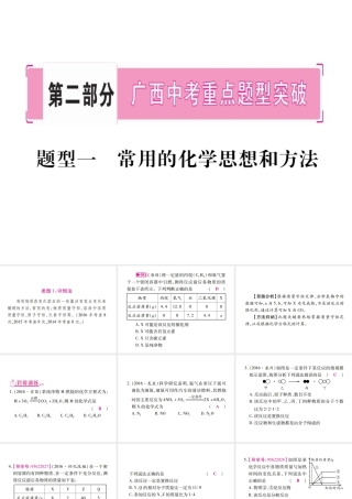 （广西专版）中考化学 第二部分 重点题型突破 题型1 常用的化学思想和方法课件 新人教版-新人教版初中九年级全册化学课件