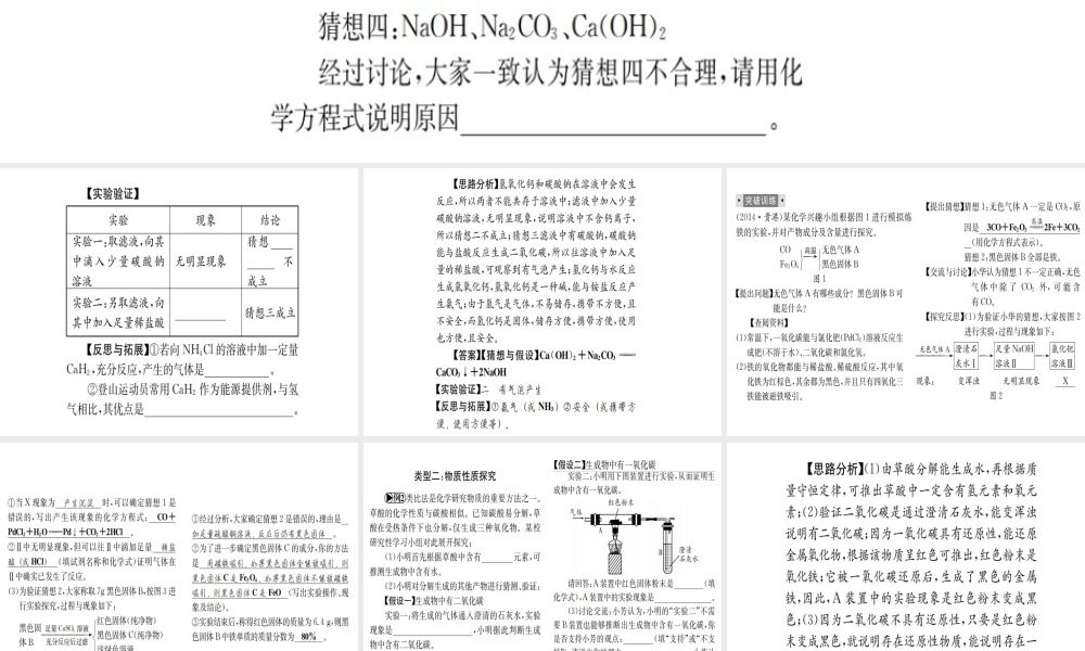 （广西专版）中考化学 第二篇 专题突破 热点九 实验探究课件-人教版初中九年级全册化学课件