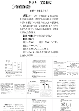 （广西专版）中考化学 第二篇 专题突破 热点九 实验探究课件-人教版初中九年级全册化学课件