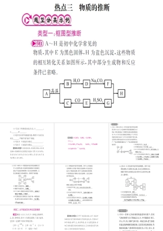 （广西专版）中考化学 第二篇 专题突破 热点三 物质的推断课件-人教版初中九年级全册化学课件