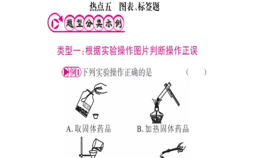 （广西专版）中考化学 第二篇 专题突破 热点五 图表、坐标题课件-人教版初中九年级全册化学课件